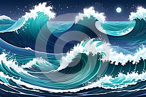 AI generated illustrations for the concept of physics on the topic of Wave Wonders