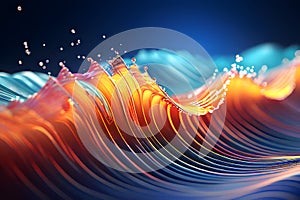 AI generated illustrations for the concept of physics on the topic of Wave Wonders