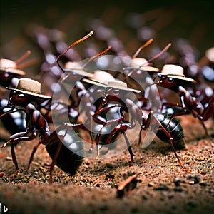 AI generated image of the ants marching