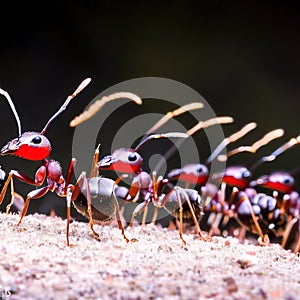 AI generated image of the ants marching