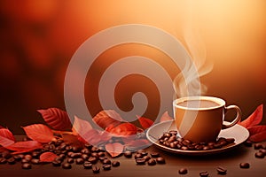 autumn coffee vector background