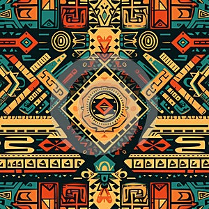 Aztec background, design seamless pattern