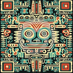 Aztec background, design seamless pattern