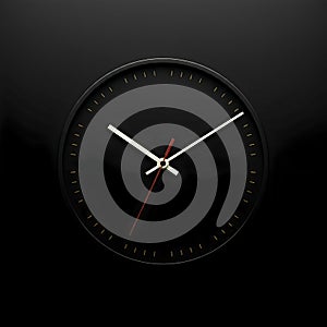AI Generated Image Black Clock with White Hands