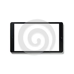 AI-Generated Image: Black Tablet with Blank White Screen