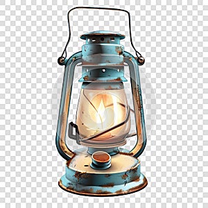 camping lantern transparent background realistic element
