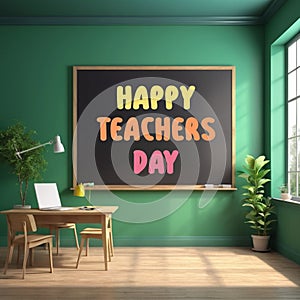 AI-generated image celebrating Teachers\' Day with festive cheer. photo