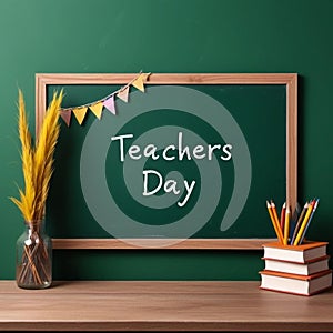AI-generated image celebrating Teachers\' Day with festive cheer. photo