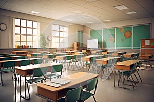 classroom, background illustration
