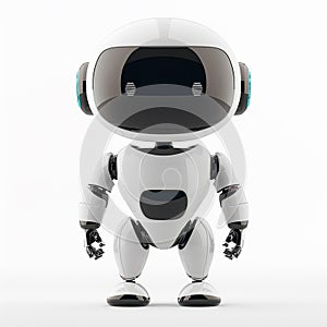 A 3D icon of a tech service AI robot with a white background