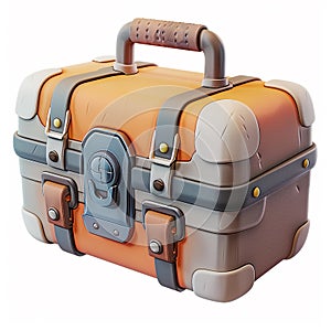 A 3D icon of a tool chest with a white background