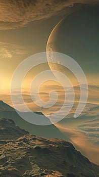 Titan Revealing Surreal Hazy Landscape photo