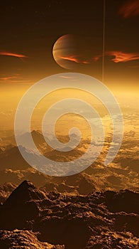 Titan Revealing Surreal Hazy Landscape photo