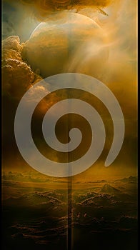 Titan Revealing Surreal Hazy Landscape photo