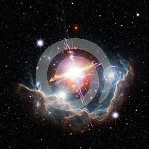 An AI-generated image depicting a cosmic