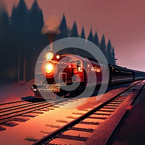 AI generated image - fanstastic locomotive