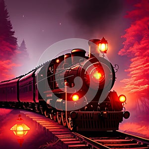 AI generated image - fanstastic locomotive