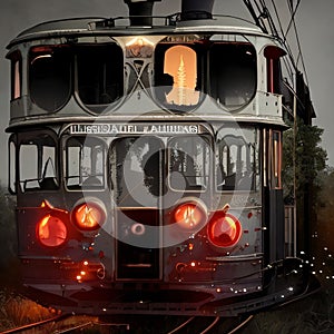 AI generated image - fanstastic locomotive