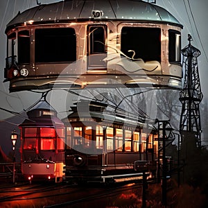 AI generated image - fanstastic locomotive