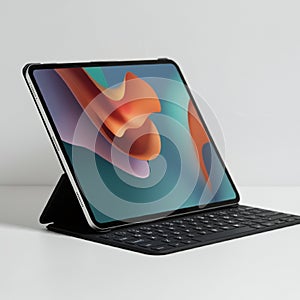AI-Generated Image: Sleek Laptop Mockup for Digital Showcases photo