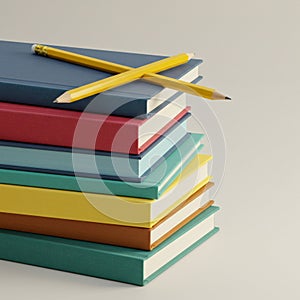 AI-Generated Image: Stack of Books for Knowledge and Inspiration