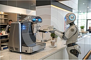 An ai powered robot assistant serving coffee