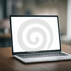 AI-Generated Image: Laptop Mockup with Minimalist Display