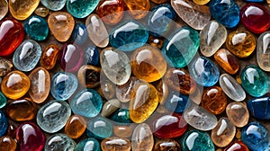 Seamless Pattern of Multicolored River Rocks for Design Projects