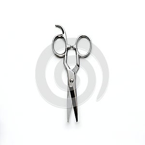 AI-Generated Image: Pair of Metal Scissors photo