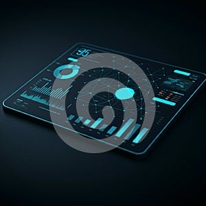 AI-Generated Image: Futuristic Hologram with Digital Patterns