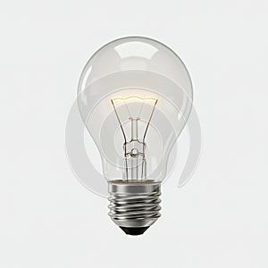 AI Generated Glowing Light Bulb Representing Innovation and Sustainability