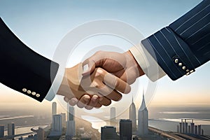 ai generated image : hand shake photo