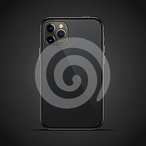 AI-Generated Image of a Mobile Phone Mockup on a Simple Background