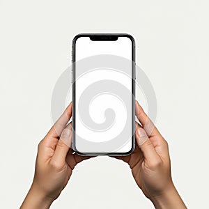 AI-Generated Image of a Mobile Phone Mockup on a Simple Background