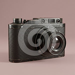 AI Generated Modern Digital Camera with Sleek Design and Lens Detail photo