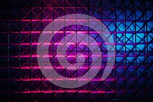 Neon grid pattern background 80s retro nostalgic