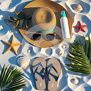 AI generated sandy beach