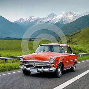 Ai generated image of old-timer car photo
