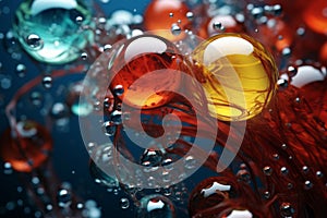 Oxygen molecules nano particles photo