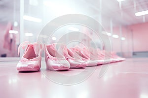 Pink Ballet Slippers in a Dance Studio, pink life