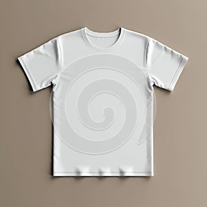 AI Generated Image of Plain White T-Shirt on Neutral Background