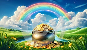 Pot of Gold Under the Rainbow