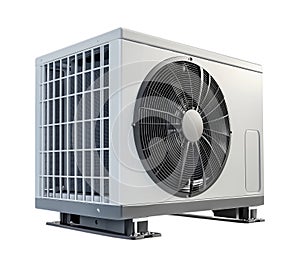 Compressor for AC system on transparent background as a graphic elements for advertisements photo