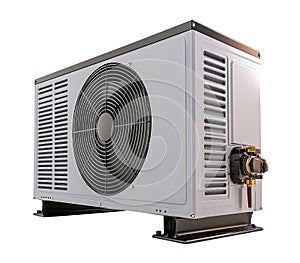 Compressor for AC system on transparent background as a graphic elements for advertisements photo