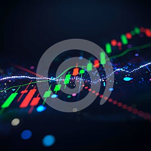 AI-Generated Image: Business Chart with Clear Data Trends