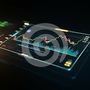 AI-Generated Image: Business Chart with Clear Data Trends