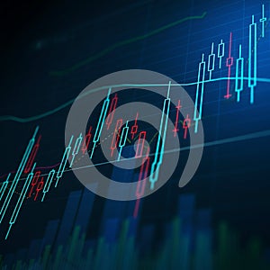 AI-Generated Image: Business Chart with Clear Data Trends