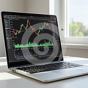 AI-Generated Image: Business Chart with Clear Data Trends