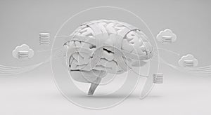 Advanced AI Brain Processing Data with Cloud Connectivity for Smart Business Solutions