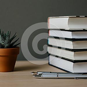 AI-Generated Image: Stack of Books for Knowledge and Inspiration